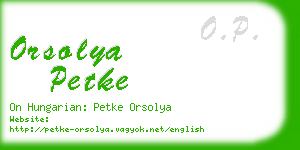 orsolya petke business card